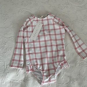 NWT minnow swim 2T window pane rash guard one piece